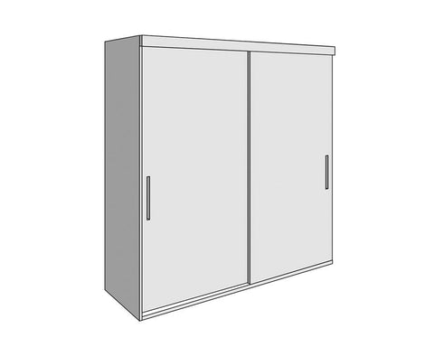 Cinetto VELOCE (PS06) Sliding System for Hanging Doors Sliding Kit Set for Wooden Doors. Includes 2x Upper Slides & 2x Lower Guide