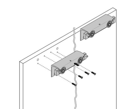 Cinetto INVISIBLE (PS08) Sliding System with INVISIBLE (PS08) Doors Sliding Kit Set