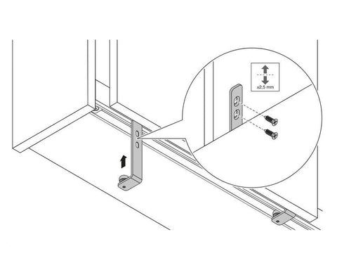 Cinetto INVISIBLE (PS08) Sliding System with INVISIBLE (PS08) Doors Sliding Kit Set