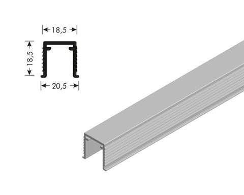 Cinetto INVISIBLE (PS08) Sliding System with INVISIBLE (PS08) Doors Lower Rail. Length: 3050mm