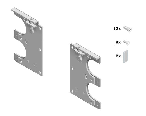 Cinetto LIBRO MAXI (PS11) Sliding Bi-Fold System Vertical Adjuster for Pair of Wooden Doors (Double Door Kit) optional