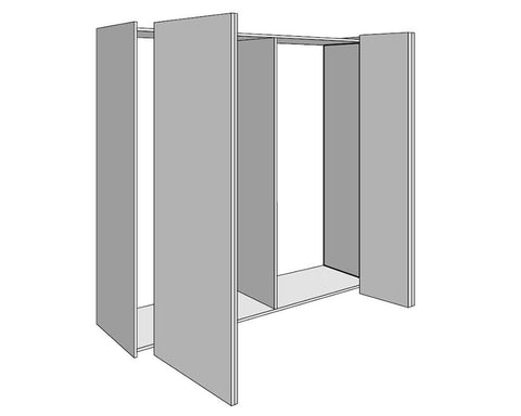 Cinetto LIBRO MAXI (PS11) Sliding Bi-Fold System for 2 Pairs Doors. Track Length: 3050mm