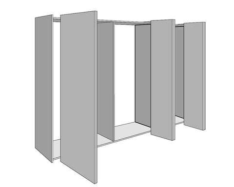 Cinetto LIBRO MAXI (PS11) Sliding Bi-Fold System for 3 Pairs Doors. Track Length: 3050mm