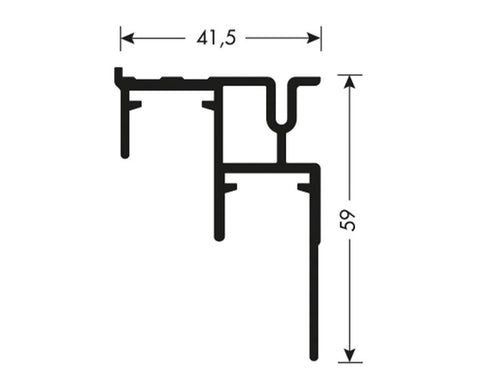 Cinetto LIBRO MAXI (PS11) Sliding Bi-Fold System Lower Track. Length 3050mm