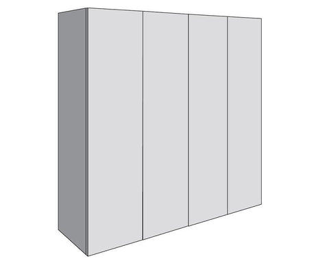 Cinetto LIBRO (PS23) Bi-Fold System Double Door Set. Length: 3050mm. Black. Asymmetric Hinges. Weight Capacity: 50kg