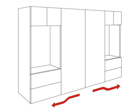 Cinetto PIANO (PS40) Coplanar System for 2 Door Systems
