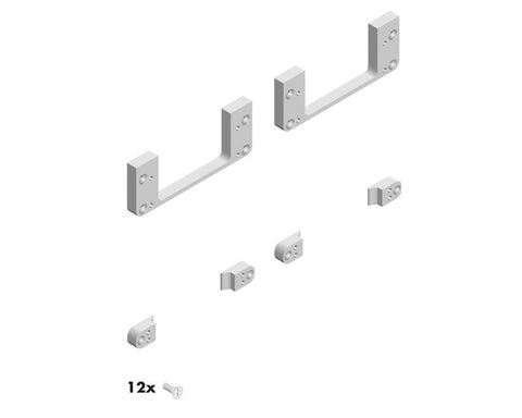 Cinetto PIANO (PS40) Coplanar Door System Slide Adapters to suit Wooden Doors