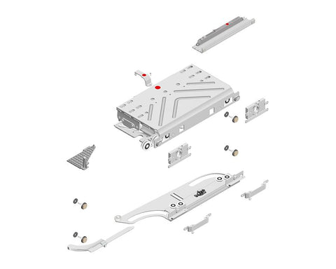 Cinetto PIANO (PS40) Coplanar Door System Slides Kit. 2