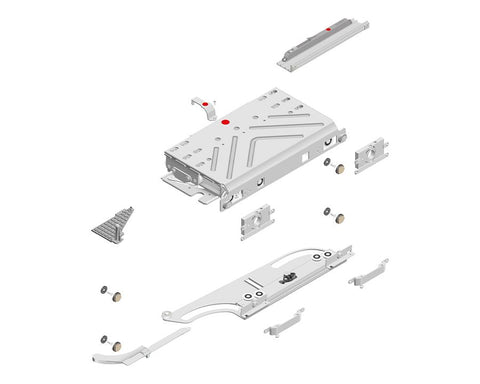 Cinetto PIANO (PS40) Coplanar Door System Slides Kit