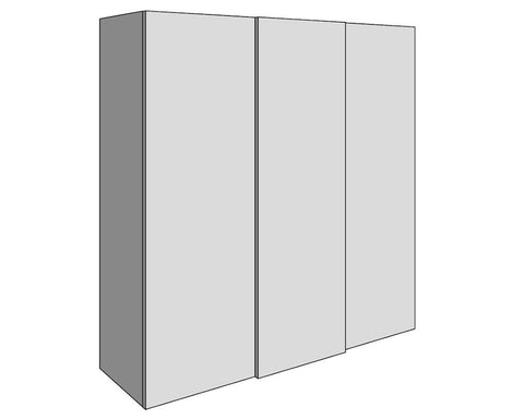 Cinetto VOLO (PS48) Sliding System for Overlapping Doors 3 Door System. 2 Internal Doors and 1 External Door with Soft Close. Track Size: 4000mm. To suit 23mm doors