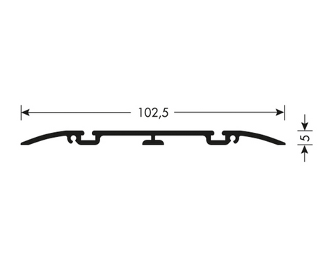 Cinetto AGILE (PS60) Floor Sliding System for Single Sided Doors. Two Way Lower Rail. Length: 3050mm