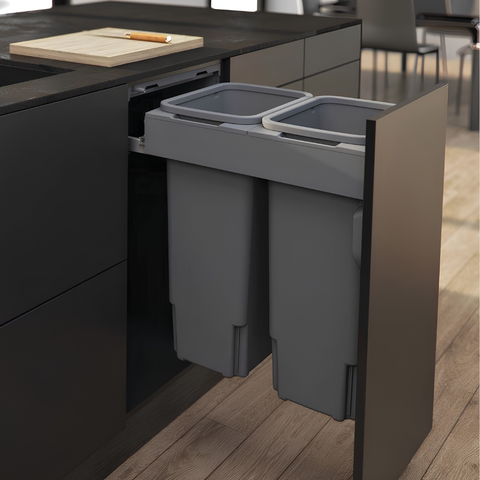 Concelo Pull-Out Bin System | 2 × 13 L – 2 × 35 L