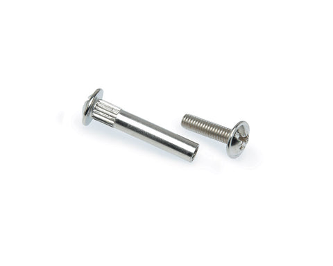 Connector Screw in Nickel. Size: 28 - 36mm