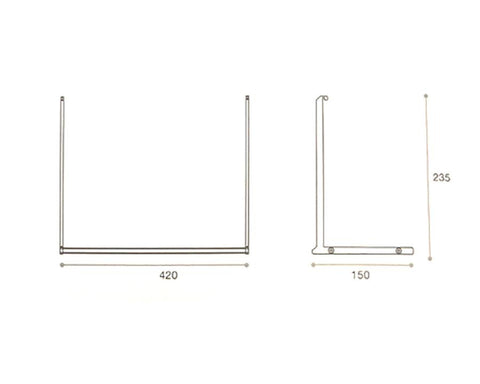 Cosma Midway Rail System - Cubo Shelf
