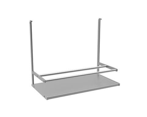 Cosma Midway Rail System - Cubo Spice Rack Shelf.  Width: 280mm. Colour: Anodised Aluminium