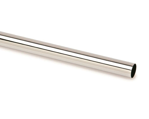 Round Steel Railing, Chrome Plated. Size: 25mm x 2.9m x 0.6mm