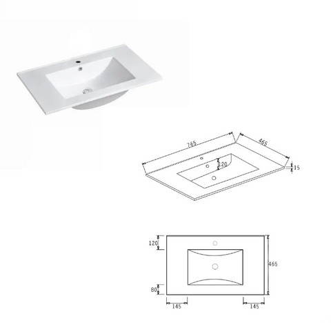 BALMORAL Mark II Wall Hung Vanity Matte White (All Sizes)