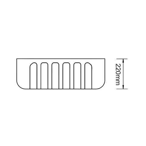 Black curved object on a white background