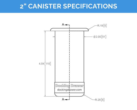 Docking Drawer Steel Canisters for Bathroom Drawers