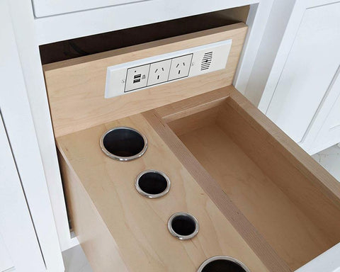 Docking Drawer Steel Canisters for Bathroom Drawers