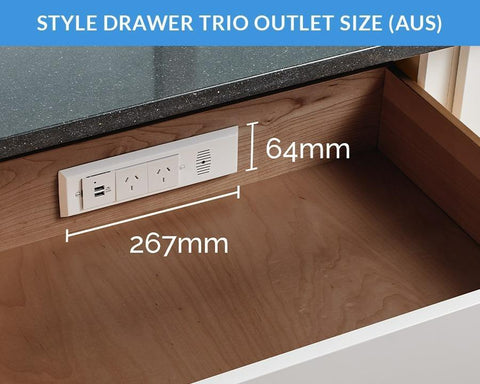 Docking Drawer Trio Cover Plate in Brass Steel