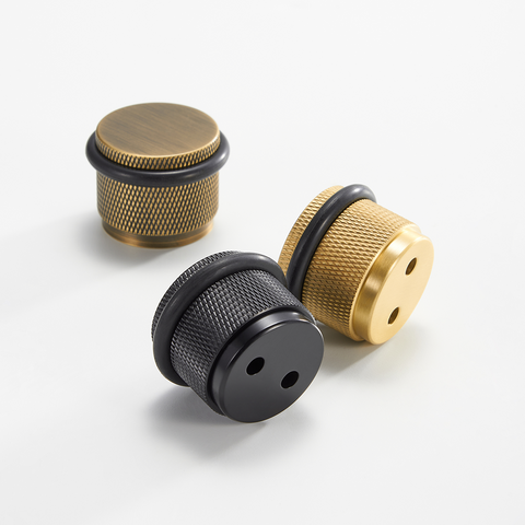 Knurled Solid Brass Door Stop | Bronze [2024 Version]