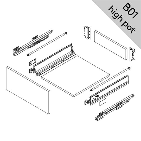 DTC Smooth Drawer Kit | 40 kg, Full Extension
