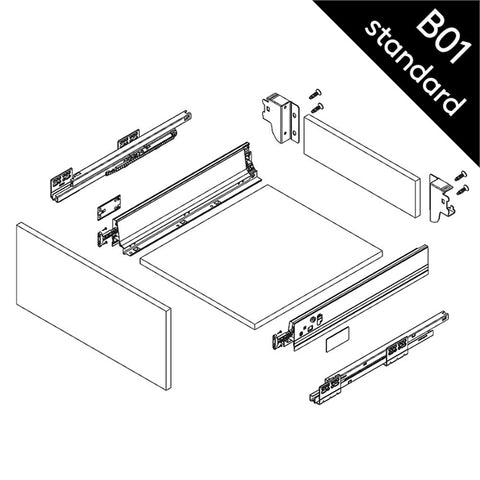 DTC Smooth Drawer Kit | 40 kg, Full Extension