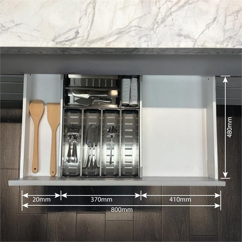DTC Modular Cutlery Tray Set — Stainless Steel | 500–700mm Cabinets