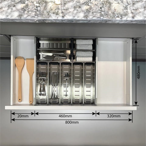 DTC Modular Cutlery Tray Set — Stainless Steel | 500–700mm Cabinets