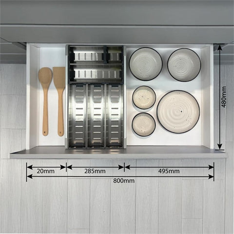DTC Modular Cutlery Tray Set — Stainless Steel | 500–700mm Cabinets