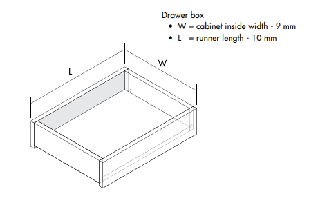 KitchenLibrary Concealed Runner – Soft-Close, 30kg