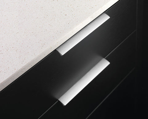 Furnipart Edge Straight Handle. Finish: Inox look. Length: 350mm