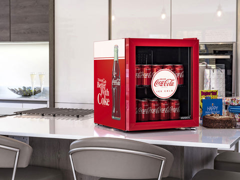 48L Coca-Cola Branded Glass Door Mini Bar Fridge (CKK48-130-AU-HU.1)