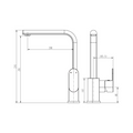 EVA004BK – Eva Kitchen Mixer – Matt Black sketch