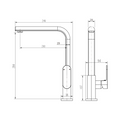 EVAM004 Eva Mini Kitchen Mixer Chrome sketch