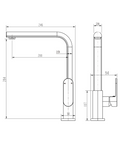 EVAM004BK – Eva Mini Kitchen Mixer – Matt Black sketch
