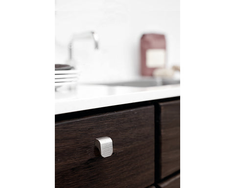 Furnipart Fall knob. Finish: Inox Look. Length: 28mm
