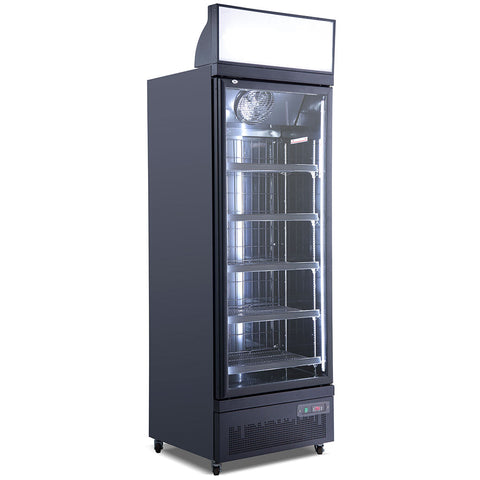 Commercial Upright 1 Door Black Freezer - Model IC COLD FD-BS75AH