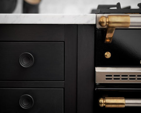 Furnipart Fleur Knob. Finish: Black. Diameter: 46mm
