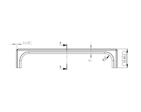 Furnipart Fold Handle. Finish: Antique Copper. Length: 170mm