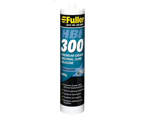 H.B. Fuller HBF 300™ Premium Grade Silicone Sealant. Size: 300gms. Colour: Translucent
