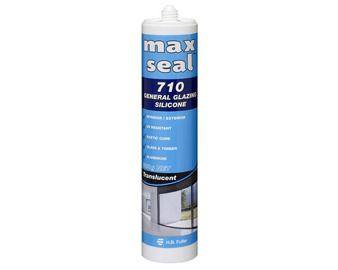 H.B. Fuller Max Seal™ 710 General Glazing Silicone Sealant. Size: 300gms. Colour: Translucent