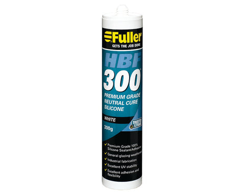 H.B. Fuller HBF 300™ Premium Grade Silicone Sealant. Size: 300gms. Colour: White