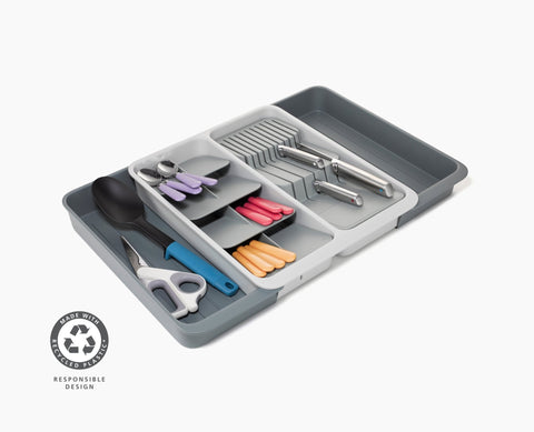 DrawerStore™ Expanding Tiered Cutlery, Utensil, Gadget & Knife Organiser