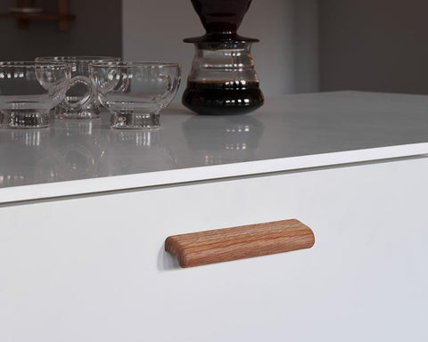 Furnipart Glove Handle. Finish: Oak Clear Lacquered