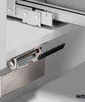Hettich stainless steel foot pedal pull to open door-mounted bins | 9111679