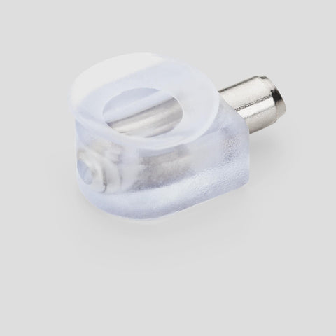 Shelf support for glass