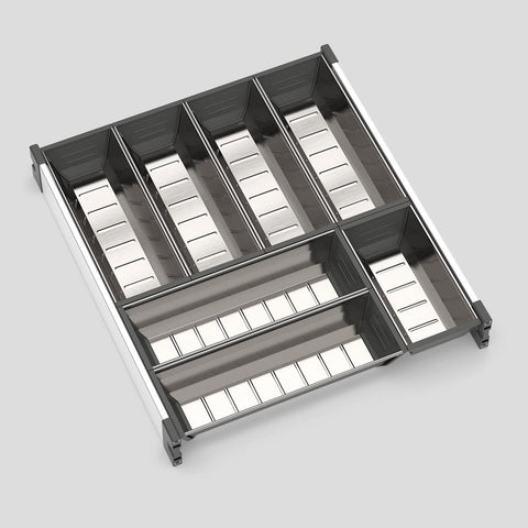 KitchenLibrary Stainless Steel Cutlery Organiser Kit