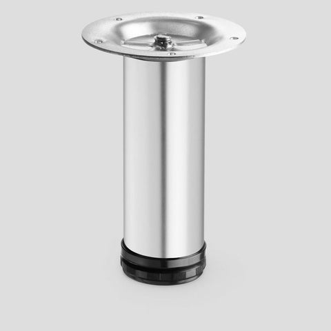 Furniture Leg, Round, 150mm - Ø 50 x 150mm, Satin Chrome